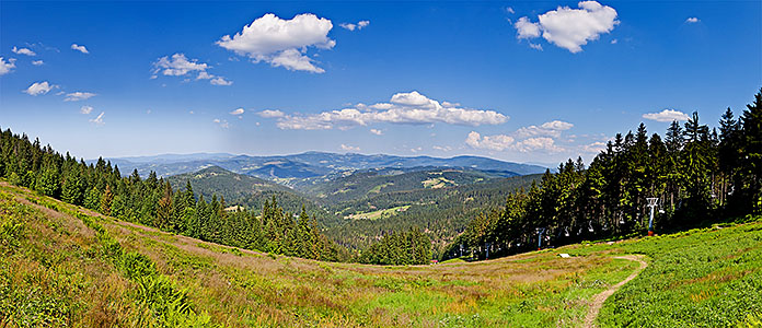 Stożek - panorama na N, E i S