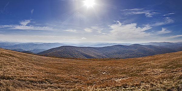 Panorama z Wielkiej Rawki - widok na południe