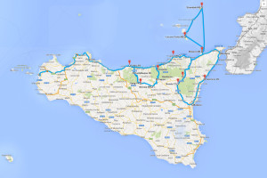 Sycylia - mapa podróży