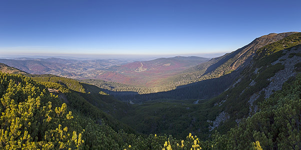 Babia Góra - widok z Kościółków -panorama