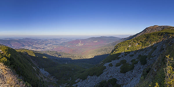 Babia Góra - widok z Kościółków - panorama
