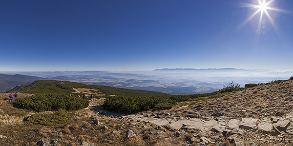Babia Góra - widok na Gorce i Orawe - panorama