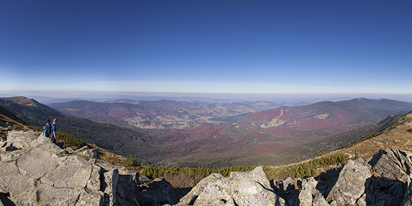 Babia Góra - widok z Gówniaka - panorama